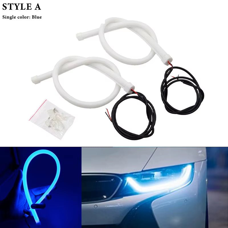 2Pcs Led Light Strip 30/45/60Cm LED Daytime Running Lights Car Signal Lights Headlights Decorative Light Strip Indicator Light - Itzyeshop