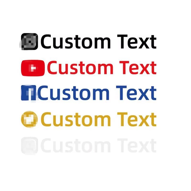 Custom Text Stickers for Instagram Twitter Youtube Facebook and so on Decals Car Rear Windshield Motorbike Drop Shipping - Itzyeshop