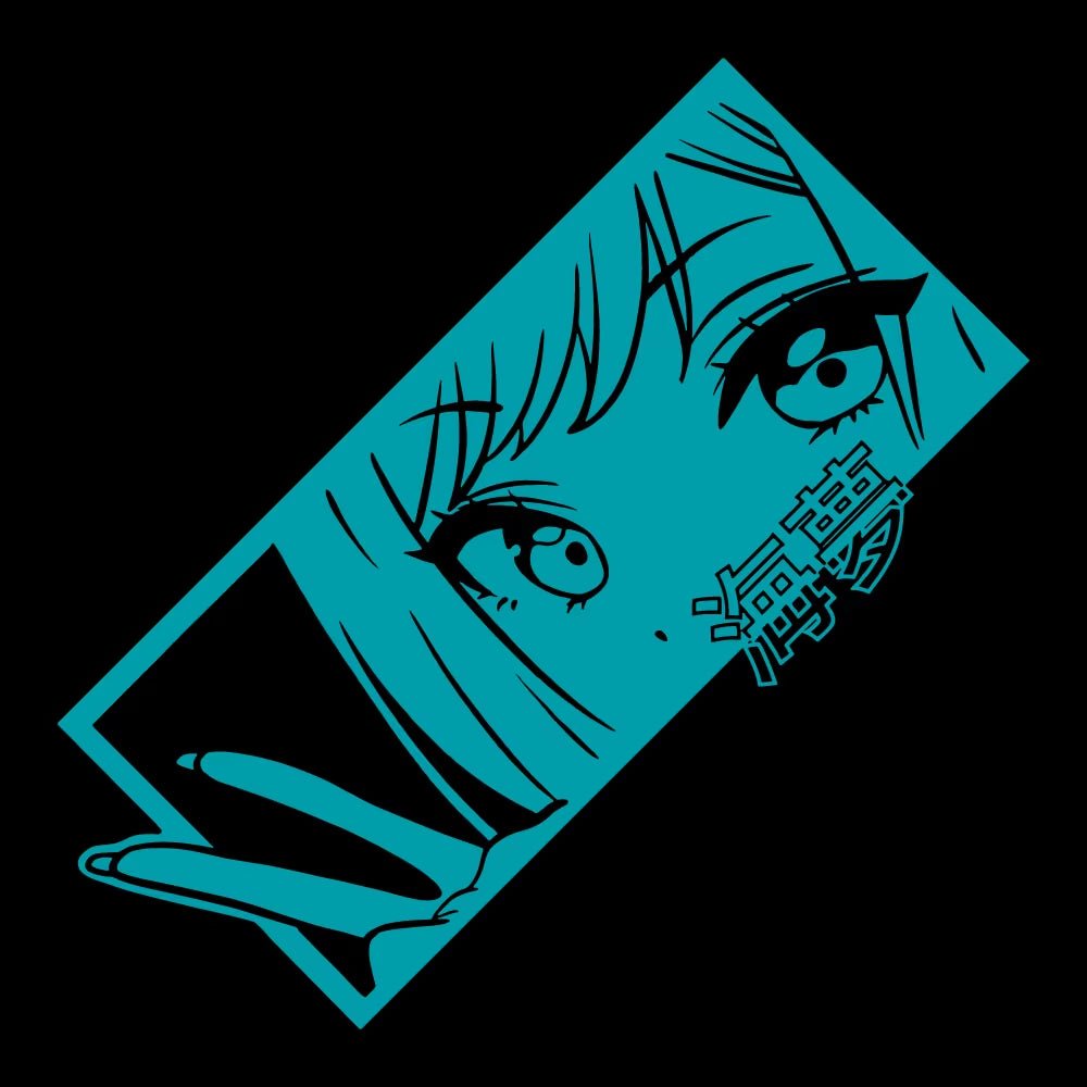 Dress up Girl Car Decals Japanese Anime Sticker JDM Style Auto Decorate Holographic Waterproof Vinyl for Car Window Bumper - Itzyeshop