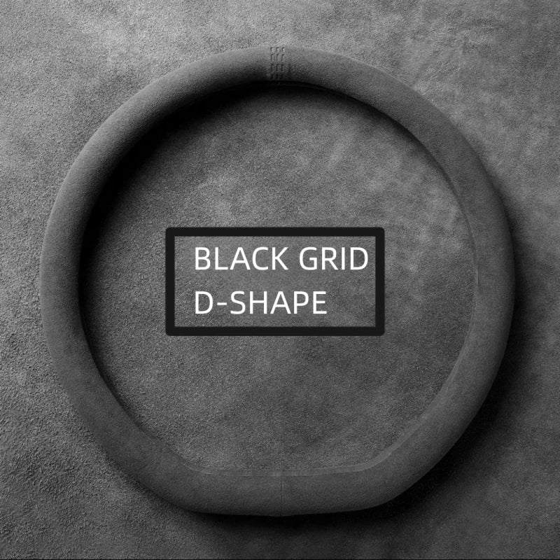 Suede Cover for All Seasons Auto Steering Wheel Cover Ultra - thin Non - slip D - shaped Round Breathable Car Steering Wheel Protector - Itzyeshop