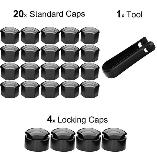 20Pcs Car Wheel Lug Bolt Center Nut Cap 17mm Wheel Nut Covers Cap Protection Covers Cap Anti - Rust Auto Hub Screw Cover - Itzyeshop