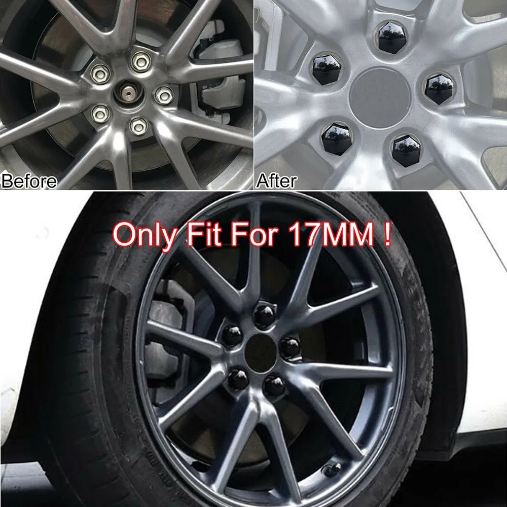 20Pcs Car Wheel Lug Bolt Center Nut Cap 17mm Wheel Nut Covers Cap Protection Covers Cap Anti - Rust Auto Hub Screw Cover - Itzyeshop