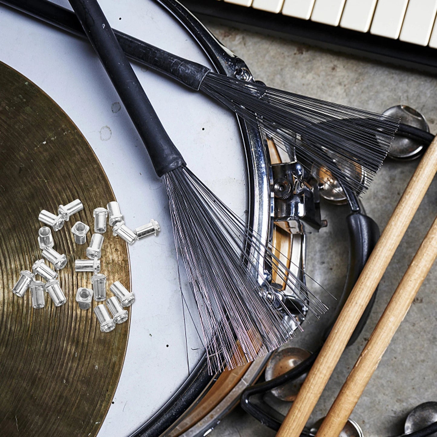 20pcs Drum Swivel Nuts 6mm Replacement Tom Lug Parts Practical Function Great Craftsmanship Fashionable Unique - Itzyeshop