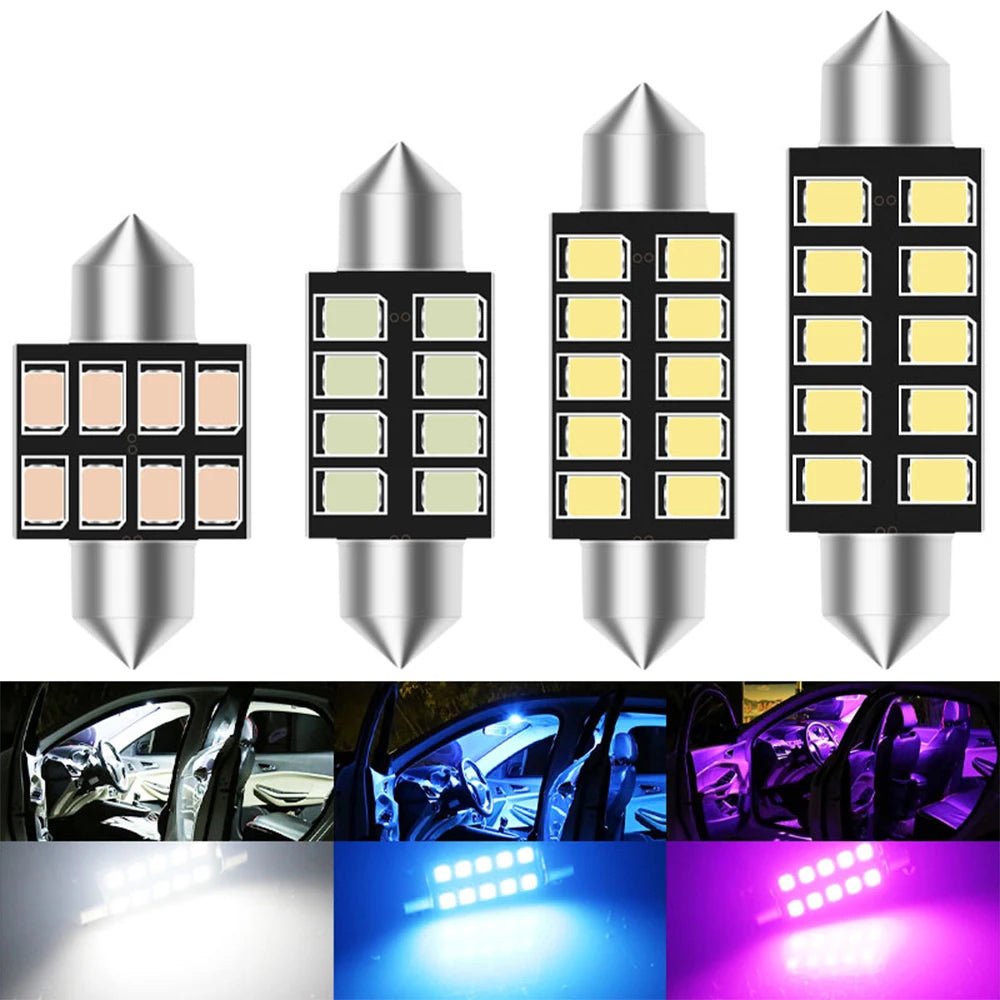 2Pcs Canbus C5W Led Festoon C5W Led Purple 31Mm Led 36Mm 39Mm 41Mm Led Car Led Lights Ice Blue Interior Light White Reading Lamp - Itzyeshop