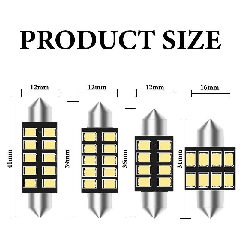 2Pcs Canbus C5W Led Festoon C5W Led Purple 31Mm Led 36Mm 39Mm 41Mm Led Car Led Lights Ice Blue Interior Light White Reading Lamp - Itzyeshop