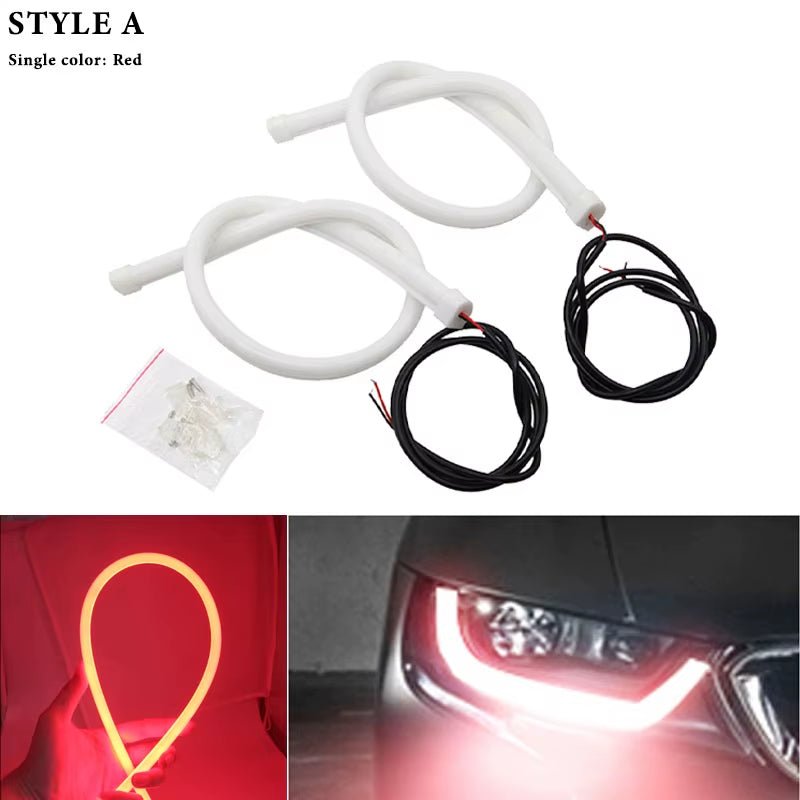 2Pcs Led Light Strip 30/45/60Cm LED Daytime Running Lights Car Signal Lights Headlights Decorative Light Strip Indicator Light - Itzyeshop