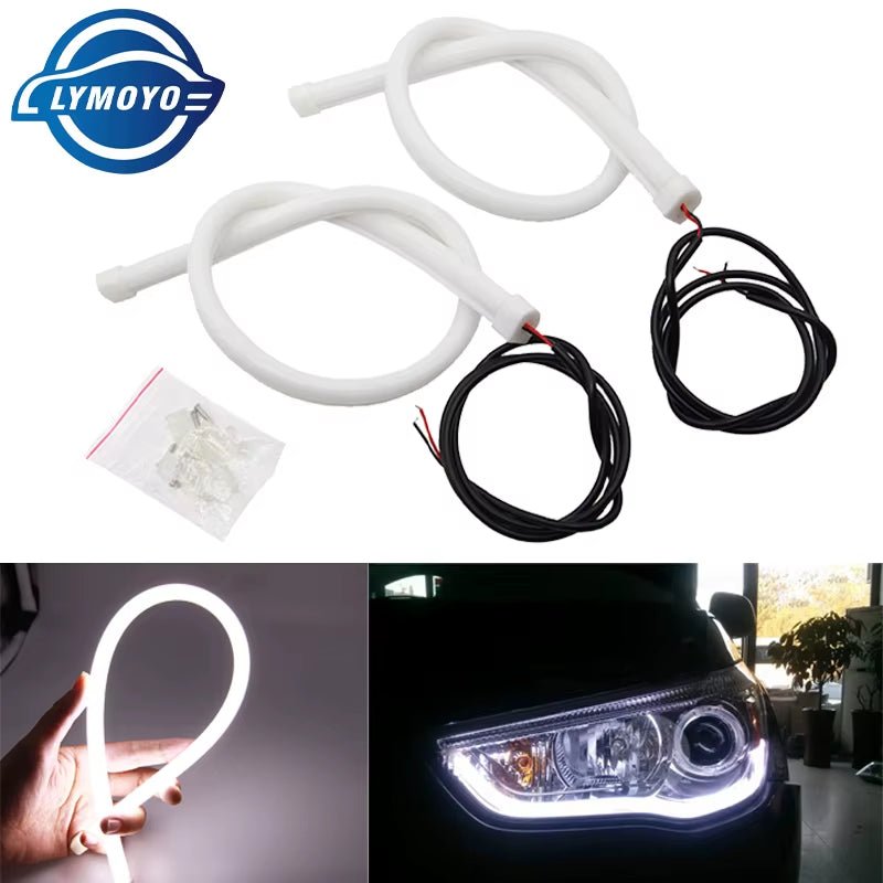 2Pcs Led Light Strip 30/45/60Cm LED Daytime Running Lights Car Signal Lights Headlights Decorative Light Strip Indicator Light - Itzyeshop
