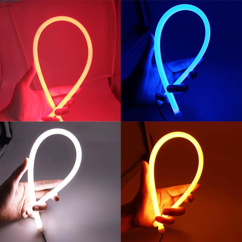 2Pcs Led Light Strip 30/45/60Cm LED Daytime Running Lights Car Signal Lights Headlights Decorative Light Strip Indicator Light - Itzyeshop