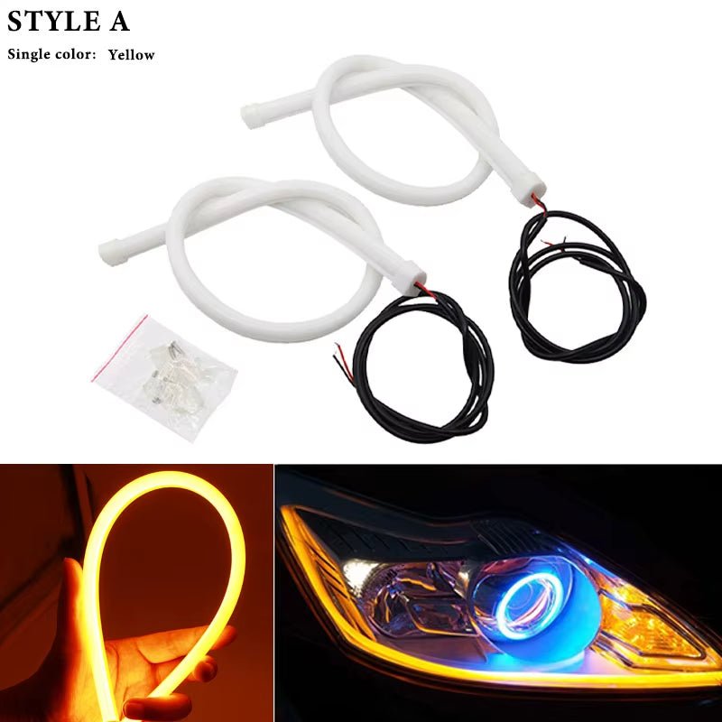 2Pcs Led Light Strip 30/45/60Cm LED Daytime Running Lights Car Signal Lights Headlights Decorative Light Strip Indicator Light - Itzyeshop