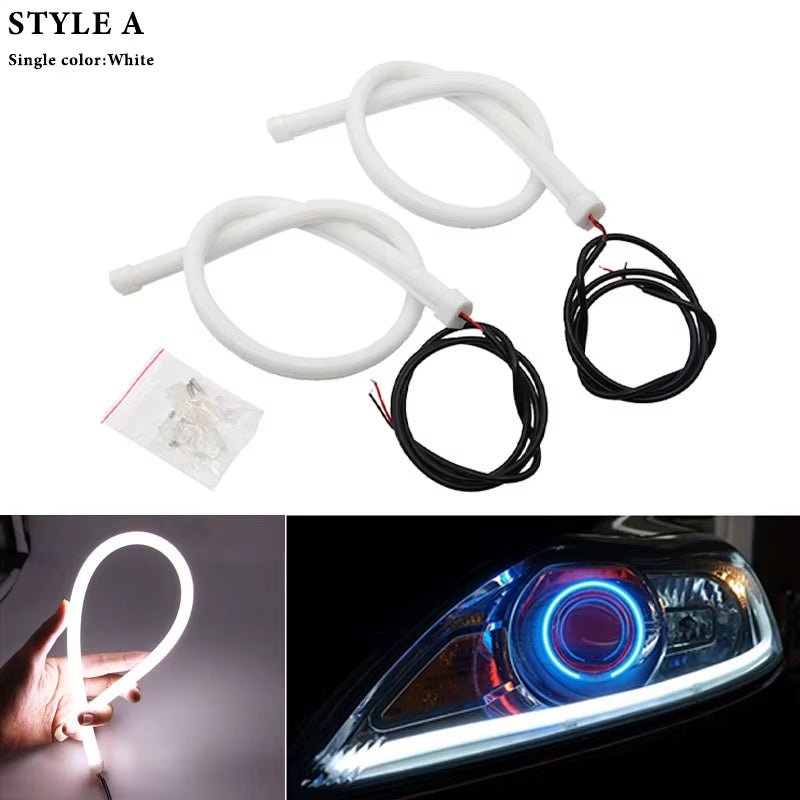 2Pcs Led Light Strip 30/45/60Cm LED Daytime Running Lights Car Signal Lights Headlights Decorative Light Strip Indicator Light - Itzyeshop