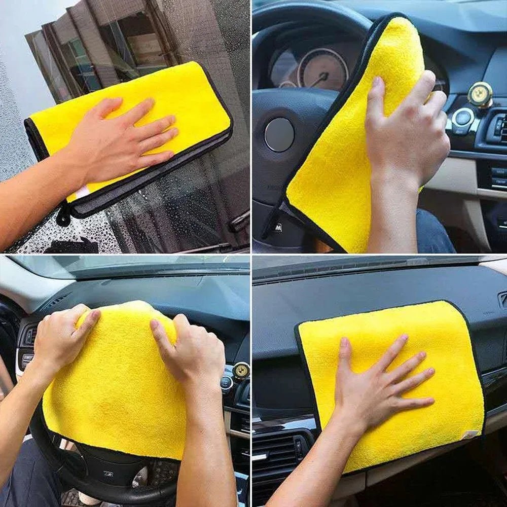 3/5/10Pcs Car Wash Microfiber Towel 30x30/60CM Car Cleaning Drying Cloth Hemming Car Care Cloth Detailing Car Wash Towel - Itzyeshop