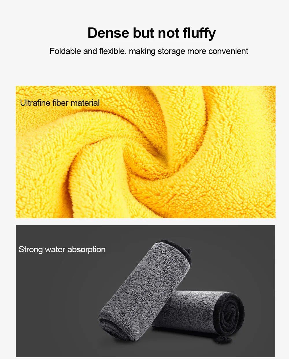 3/5/10Pcs Car Wash Microfiber Towel 30x30/60CM Car Cleaning Drying Cloth Hemming Car Care Cloth Detailing Car Wash Towel - Itzyeshop