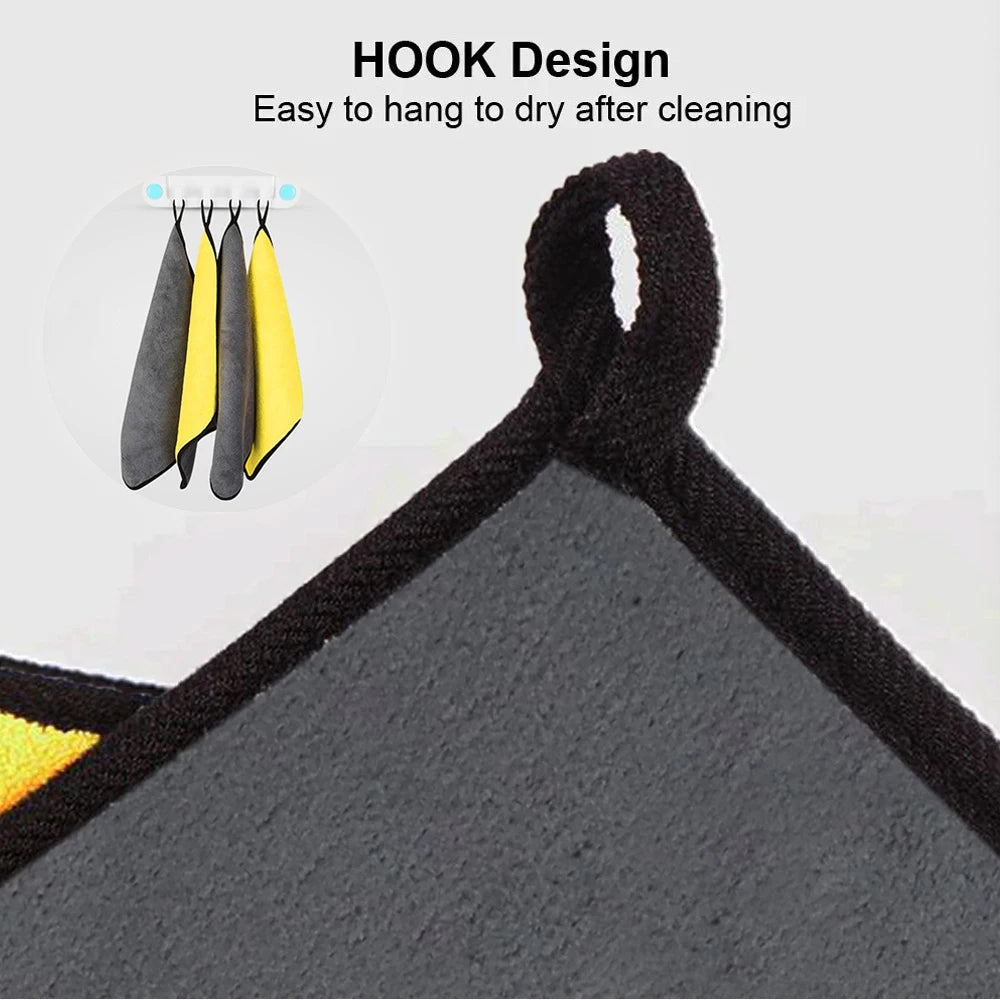 3/5/10Pcs Car Wash Microfiber Towel 30x30/60CM Car Cleaning Drying Cloth Hemming Car Care Cloth Detailing Car Wash Towel - Itzyeshop