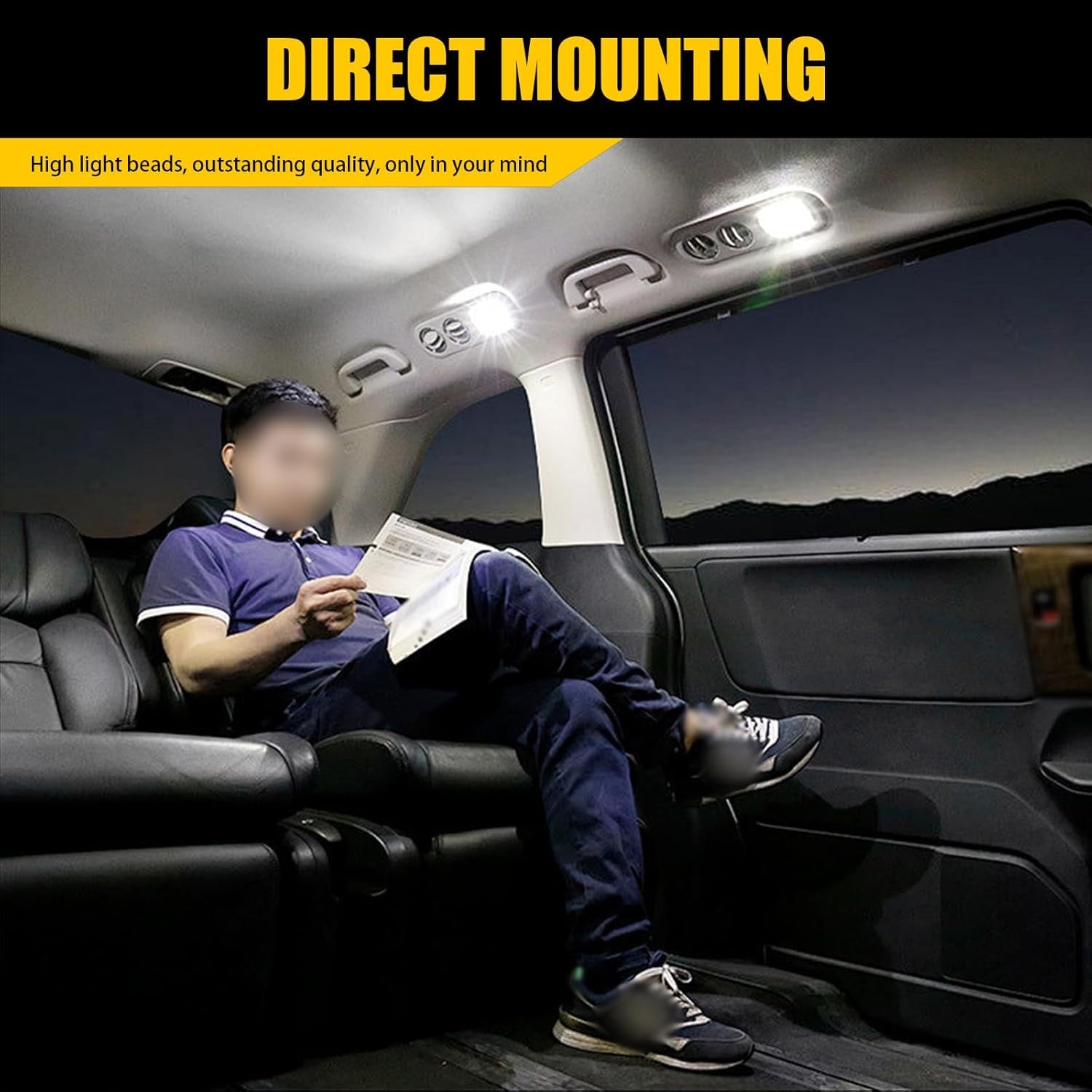 42 PCS Car T10 31Mm 36Mm 41Mm LED Interior Lights Kit, Width Indicator Light Double Pointed Reading Light License Plate Light, Universal Non - Destructive Installation Bulbs for Car (White) - Itzyeshop