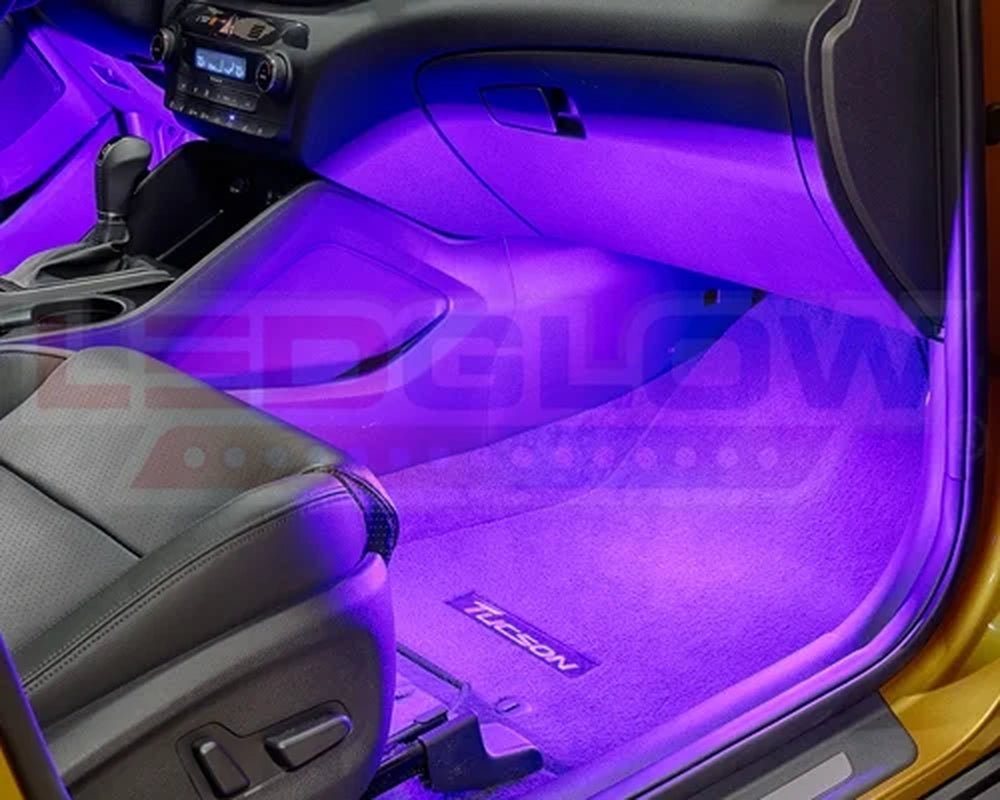 4Pc Purple LED Interior Underdash Lighting Kit - Itzyeshop