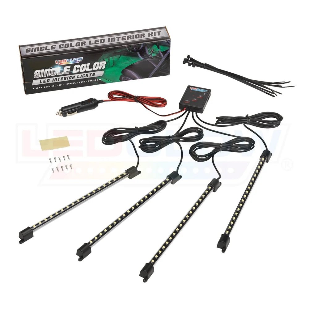 4Pc Purple LED Interior Underdash Lighting Kit - Itzyeshop