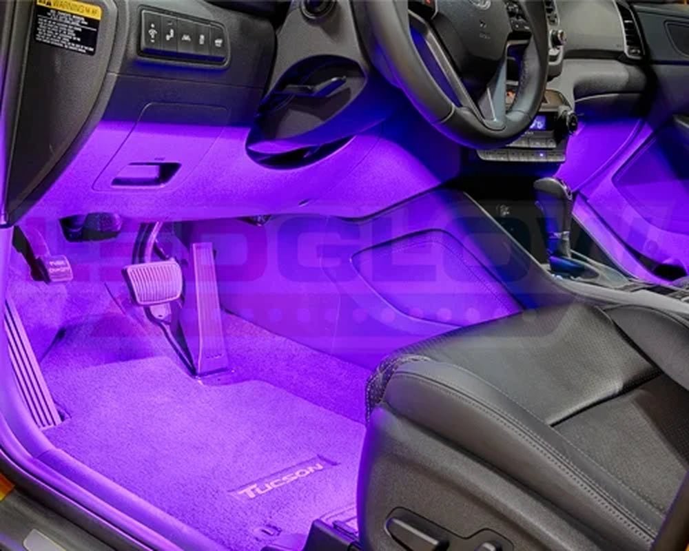 4Pc Purple LED Interior Underdash Lighting Kit - Itzyeshop