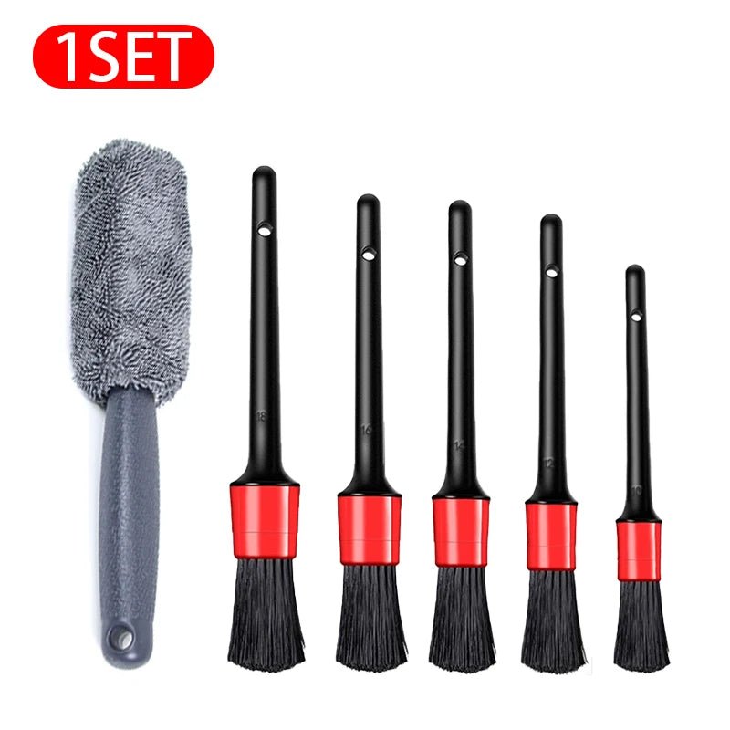 6/12pcs Car Cleaning Set Car Detailing Brush Towel Glove Auto Dashboard Air Outlet Cleaning Tools Kits for Car Wash Accessories - Itzyeshop