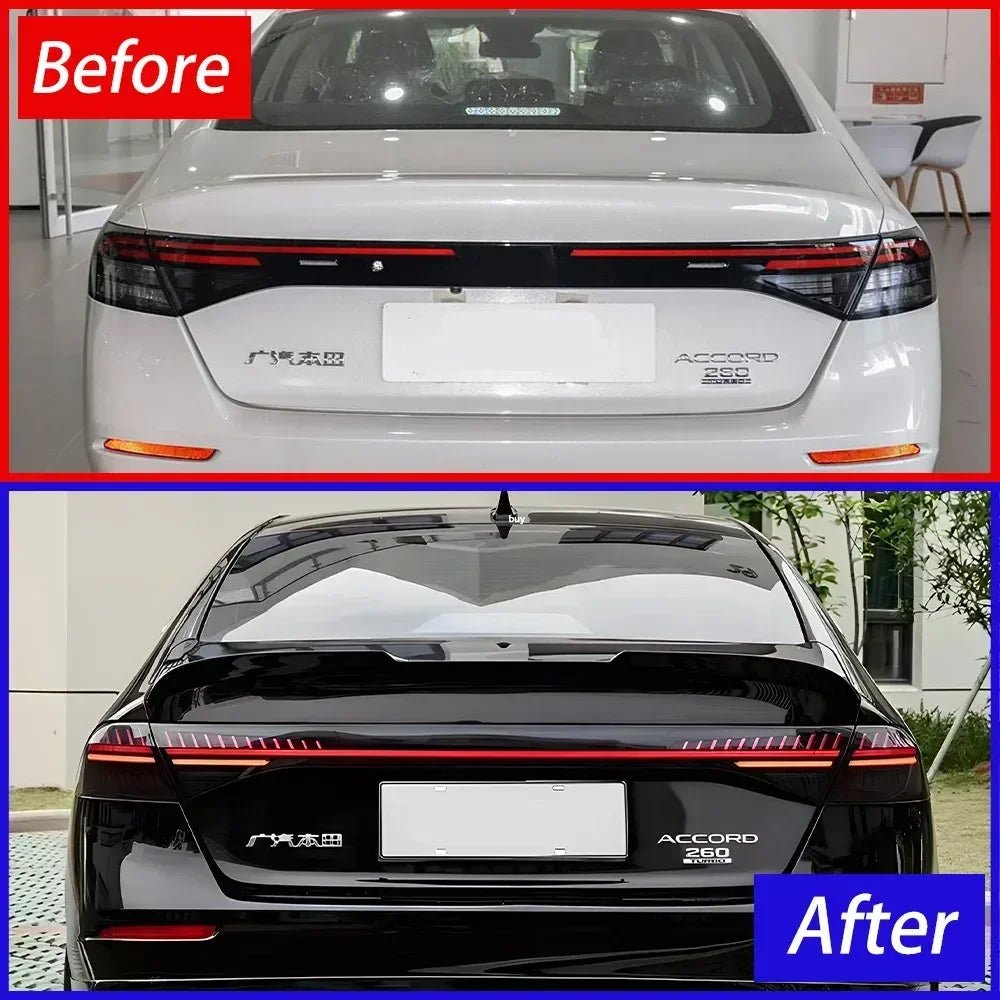Car Taillights Assembly For Honda Accord 2023 - 2025 Auto Back Lamps Upgrade LED Dynamic Through Taillights Tools Accessories - Itzyeshop