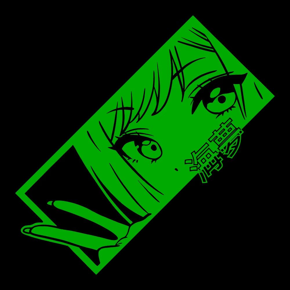 Dress up Girl Car Decals Japanese Anime Sticker JDM Style Auto Decorate Holographic Waterproof Vinyl for Car Window Bumper - Itzyeshop