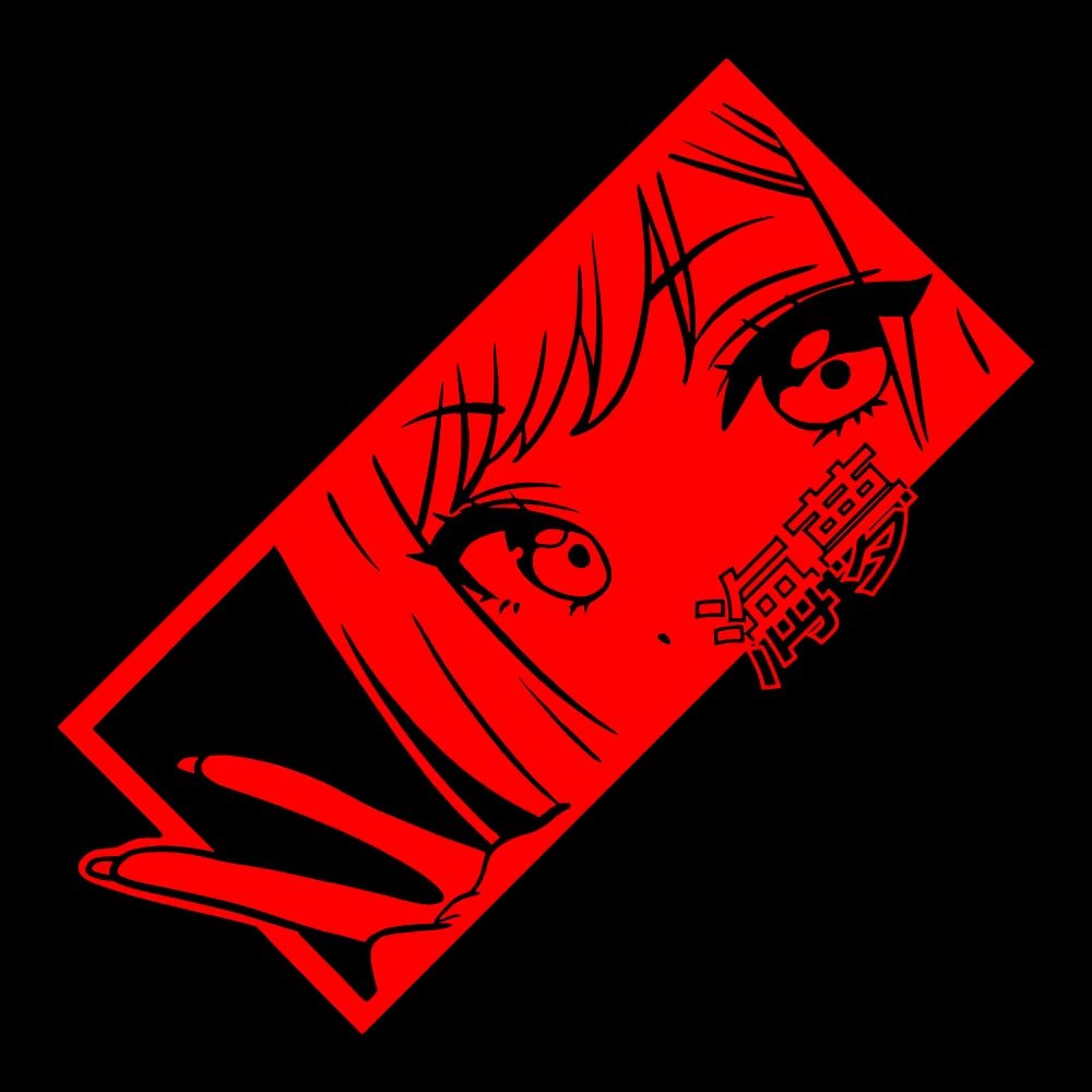 Dress up Girl Car Decals Japanese Anime Sticker JDM Style Auto Decorate Holographic Waterproof Vinyl for Car Window Bumper - Itzyeshop