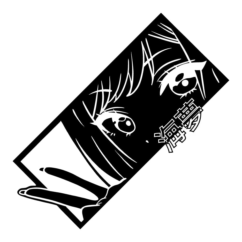 Dress up Girl Car Decals Japanese Anime Sticker JDM Style Auto Decorate Holographic Waterproof Vinyl for Car Window Bumper - Itzyeshop