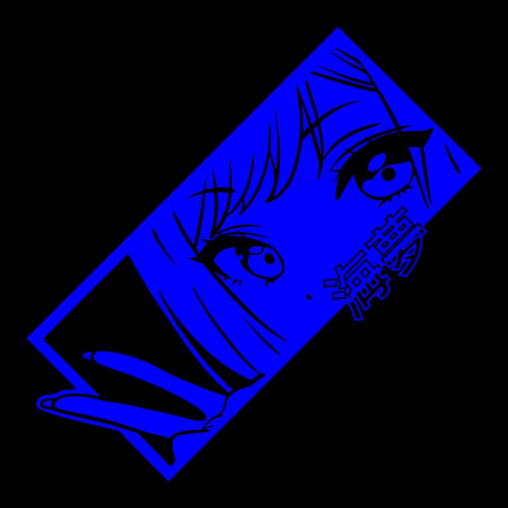 Dress up Girl Car Decals Japanese Anime Sticker JDM Style Auto Decorate Holographic Waterproof Vinyl for Car Window Bumper - Itzyeshop