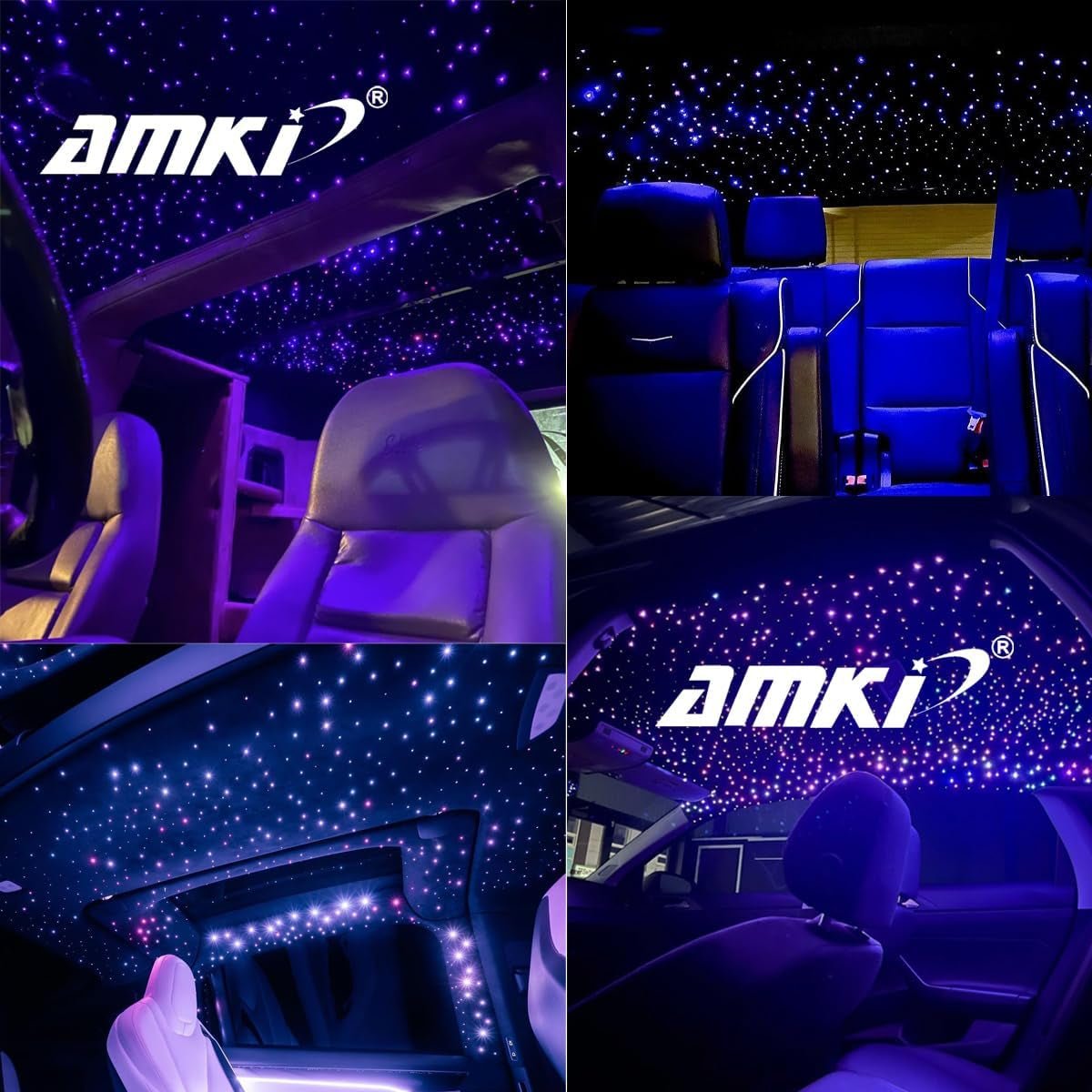 High Brightness 32W Twinkle Fiber Optic Lights Starlight Headliner Kit 800PCS 0.03In+0.04In+0.06In 16.4Ft Fibers RGBW Sound Activated APP Remote Control for Car Home Roof Ceiling Decoration - Itzyeshop