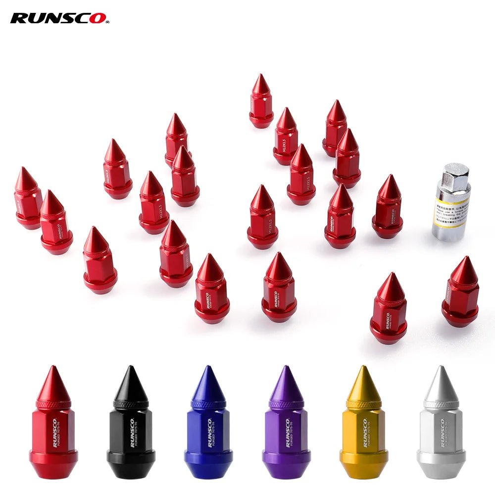 Length 55mm Wheel Nuts M12x1.5/M12x1.25 Tuning Car Lug Nuts Forged 7075 - T6 Aluminium HEX 19mm - Itzyeshop