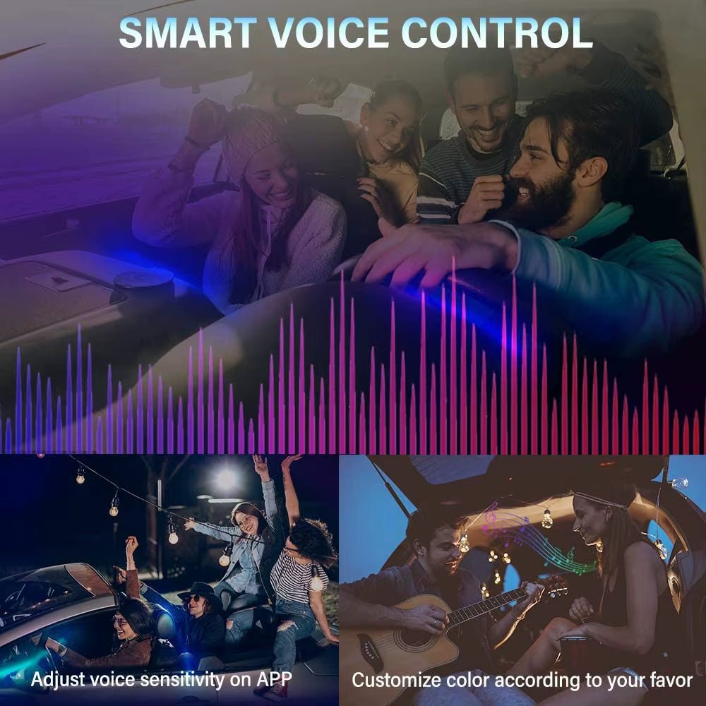 Neon Car LED Interior Lights RGB Ambient Light Fiber Optic Kit with APP Wireless Control LED Auto Atmosphere Decorative Lamp - Itzyeshop