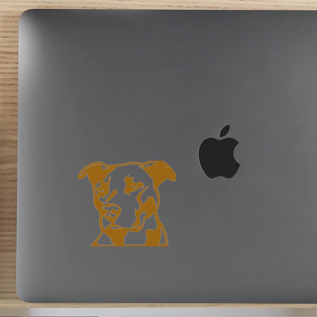 Pitbull Face Stencil Art 2 (Metallic Gold) (Set of 2) Premium Waterproof Vinyl Decal Stickers for Laptop Phone Accessory Helmet Car Window Bumper Mug Tuber Cup Door Wall Decoration - Itzyeshop