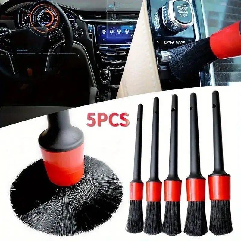 Premium Nylon Car Detailing Brush Kit - Multi - Surface Auto Cleaning Tools for Dashboard, Vents, Wheels - Itzyeshop