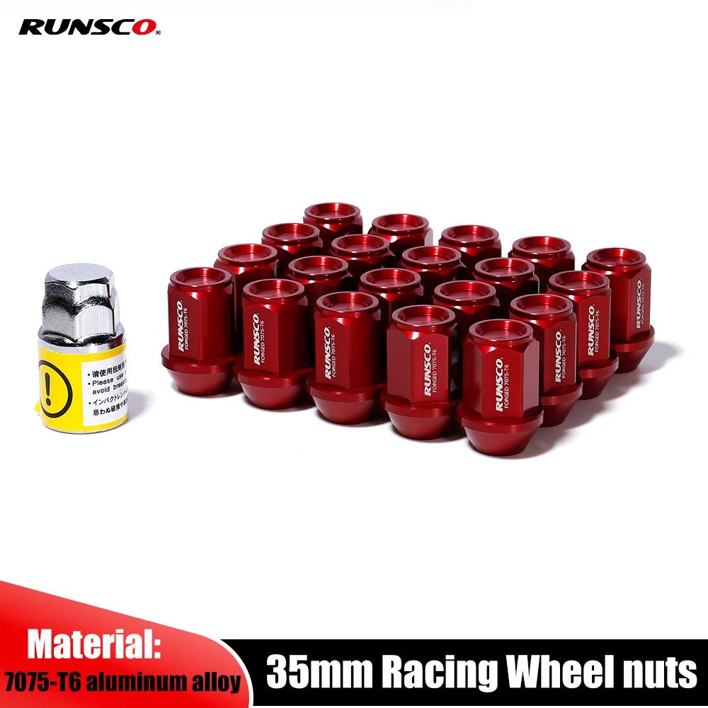 Racing Wheel Lug Nuts M12x1.5/M12x1.25 Tuning Car Universal Wheel Nuts Forged 7075 - T6 Aluminium Length 35mm HEX 19mm - Itzyeshop