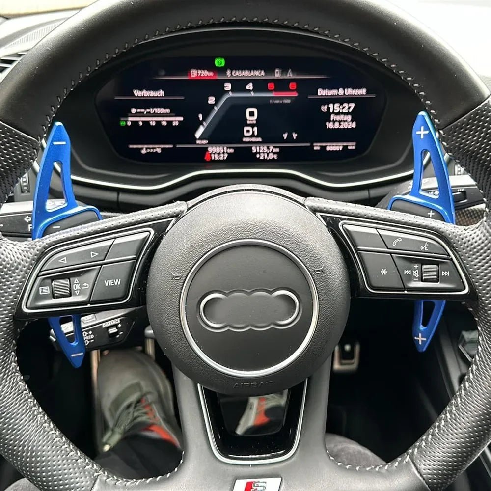 Shifter Paddle For Audi A3 A6 S6 C8 A7 S7 4K A8 Q8 E - tron Sportback 19 - 24 Car Steering Wheel Paddle Shifter DSG Extension Gear - Itzyeshop