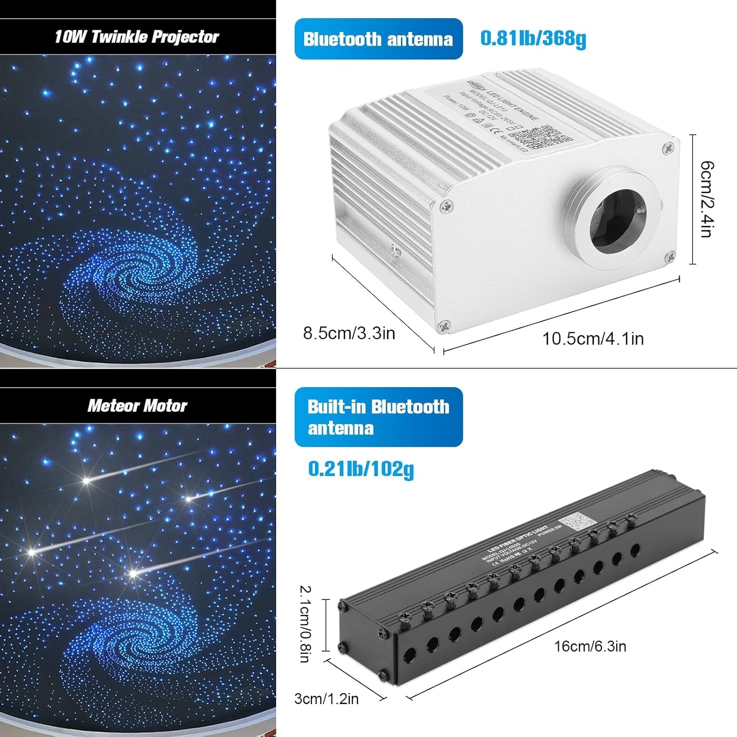 Star Lights - Shooting Star Twinkle Fiber Optic Lights, RGBW+APP Control, 550Pcs*0.03In*13.1Ft - Itzyeshop