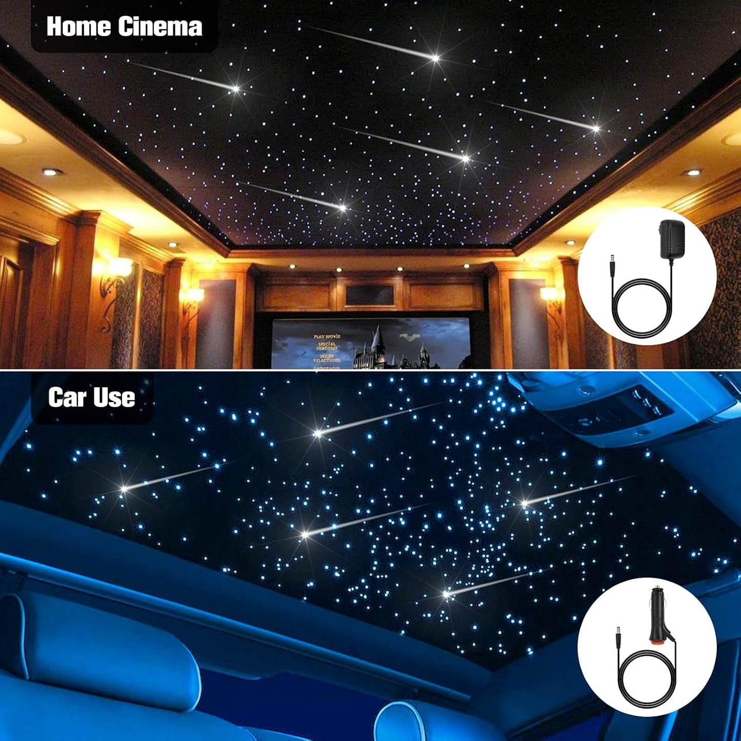 Star Lights - Shooting Star Twinkle Fiber Optic Lights, RGBW+APP Control, 550Pcs*0.03In*13.1Ft - Itzyeshop