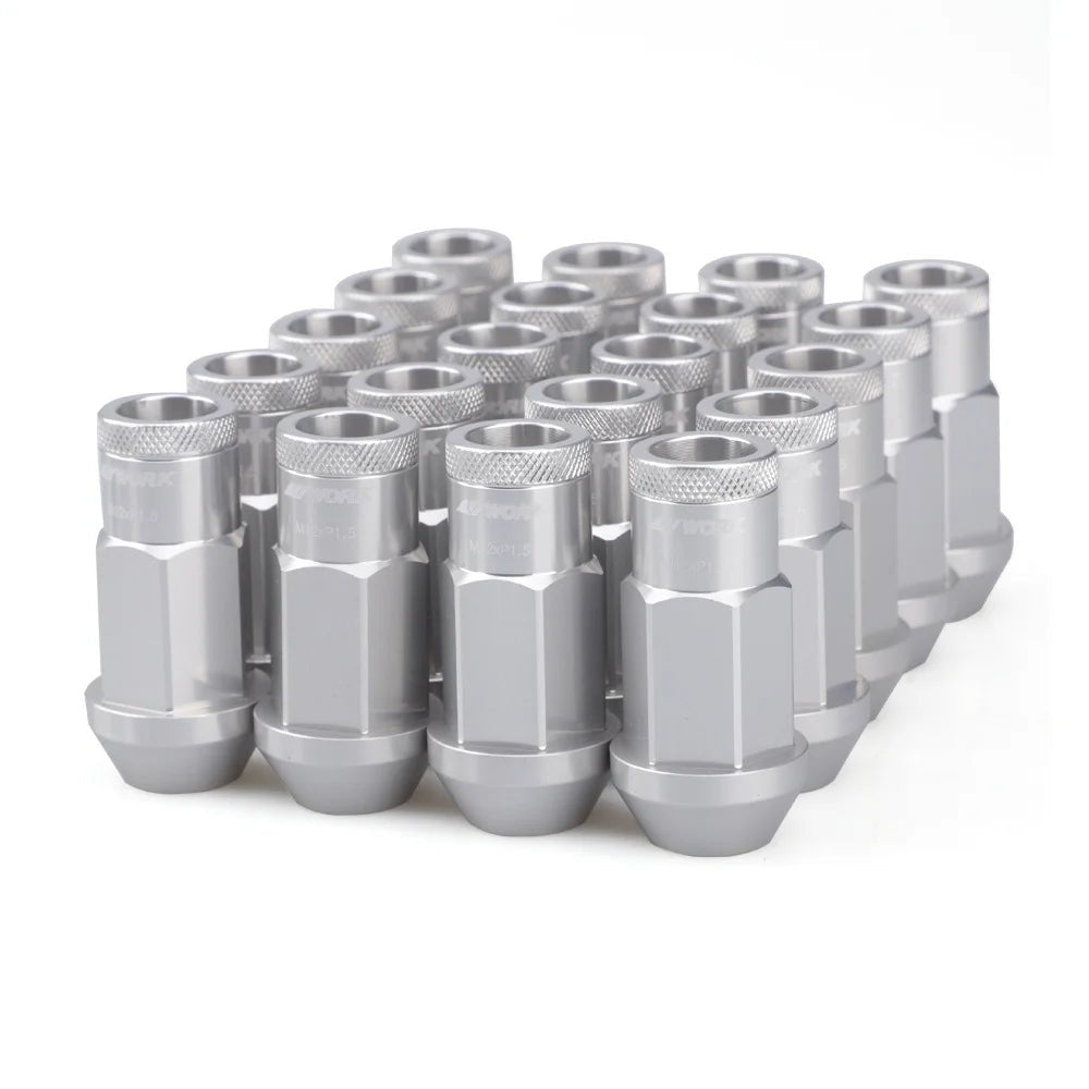Style Lug Nuts Work 20PCS Anti - Theft 7075 Forged Aluminum Alloy Wheel Lock Nuts Length 50mm M12*1.5 M12*1.25 Hex 19mm Aftermarke - Itzyeshop