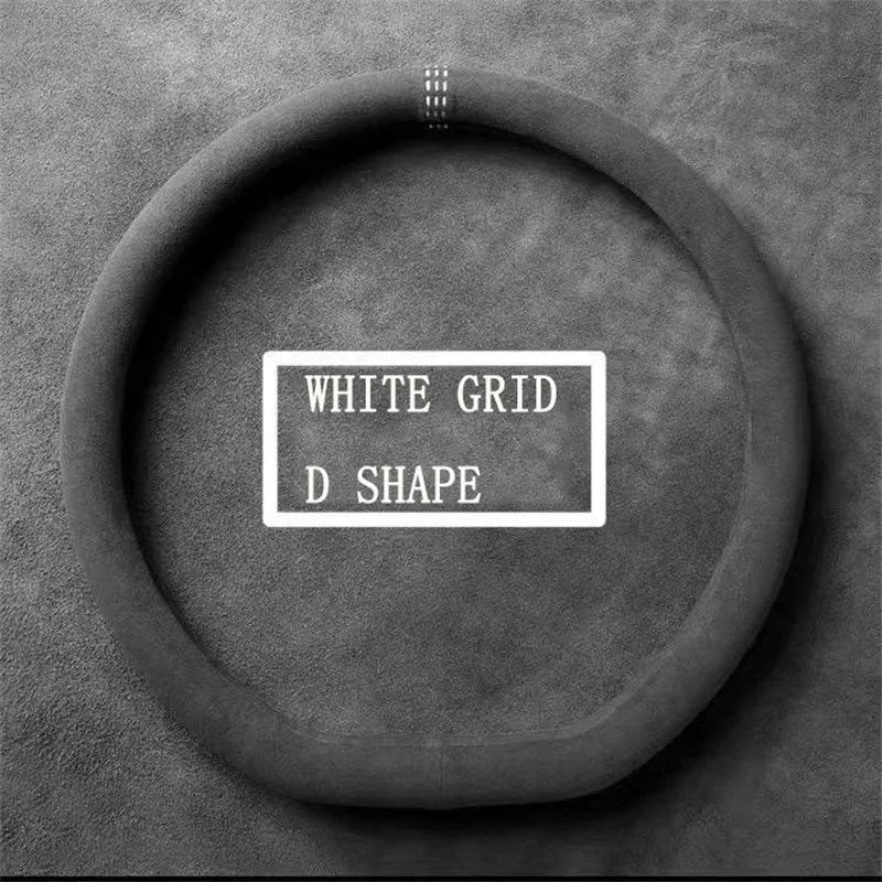 Suede Cover for All Seasons Auto Steering Wheel Cover Ultra - thin Non - slip D - shaped Round Breathable Car Steering Wheel Protector - Itzyeshop