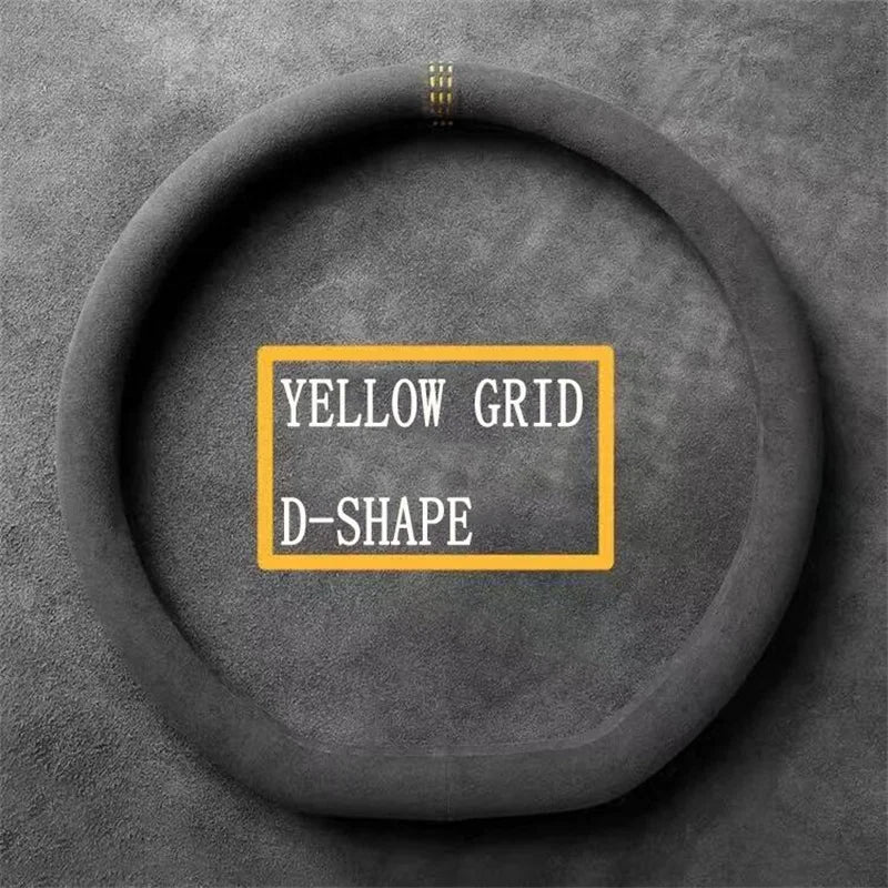 Suede Cover for All Seasons Auto Steering Wheel Cover Ultra - thin Non - slip D - shaped Round Breathable Car Steering Wheel Protector - Itzyeshop
