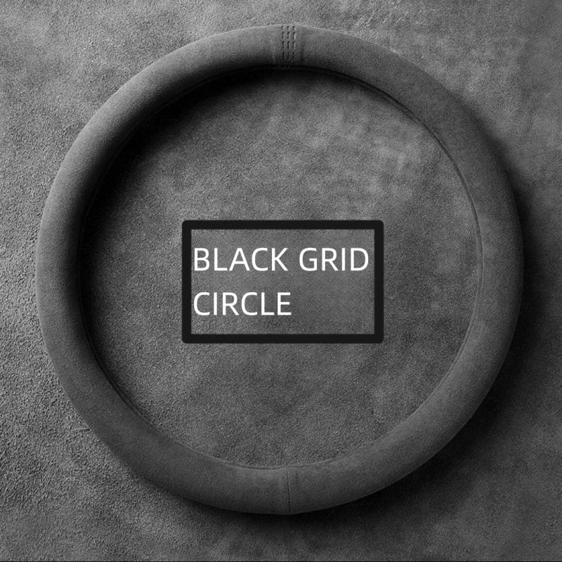 Suede Cover for All Seasons Auto Steering Wheel Cover Ultra - thin Non - slip D - shaped Round Breathable Car Steering Wheel Protector - Itzyeshop