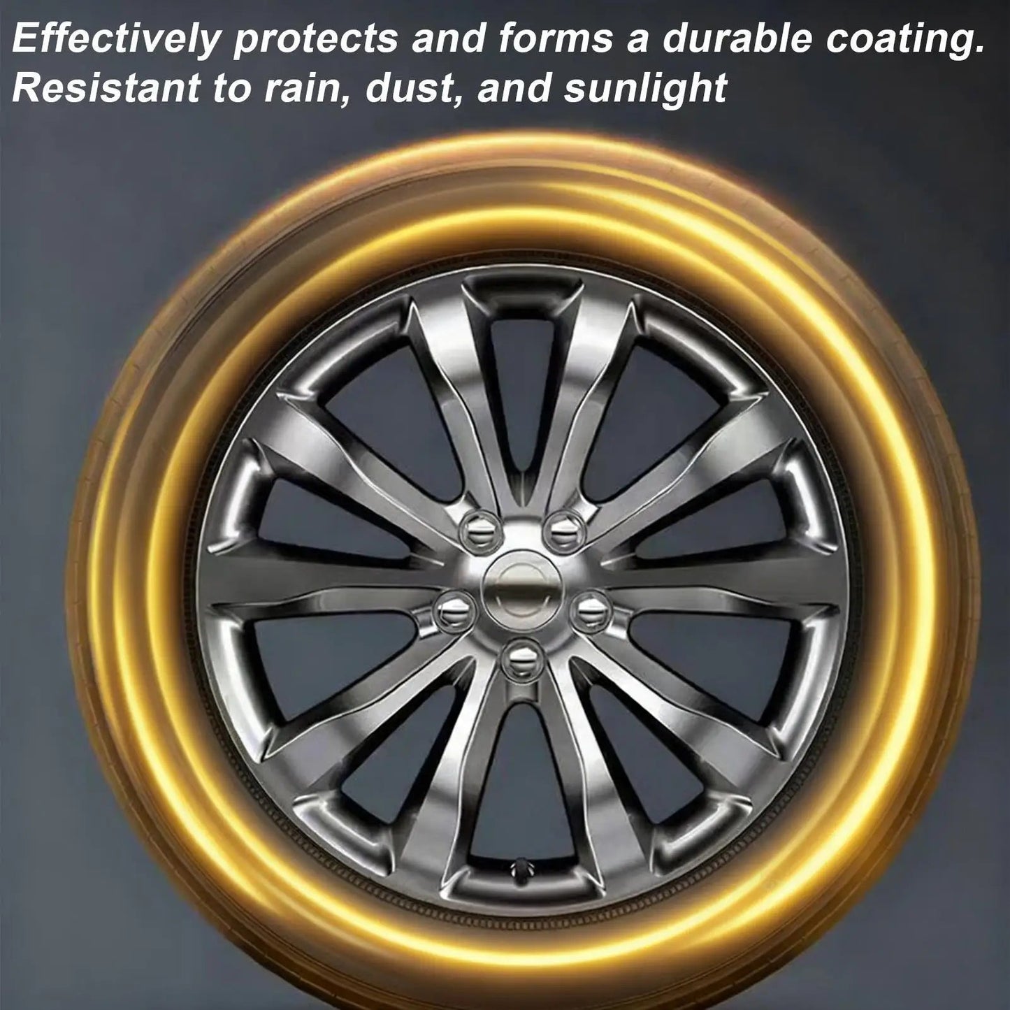 Ultimate Car Care Kit: 50ml Tire Shine, Cleaner Wax & Wheel Brightener - Itzyeshop