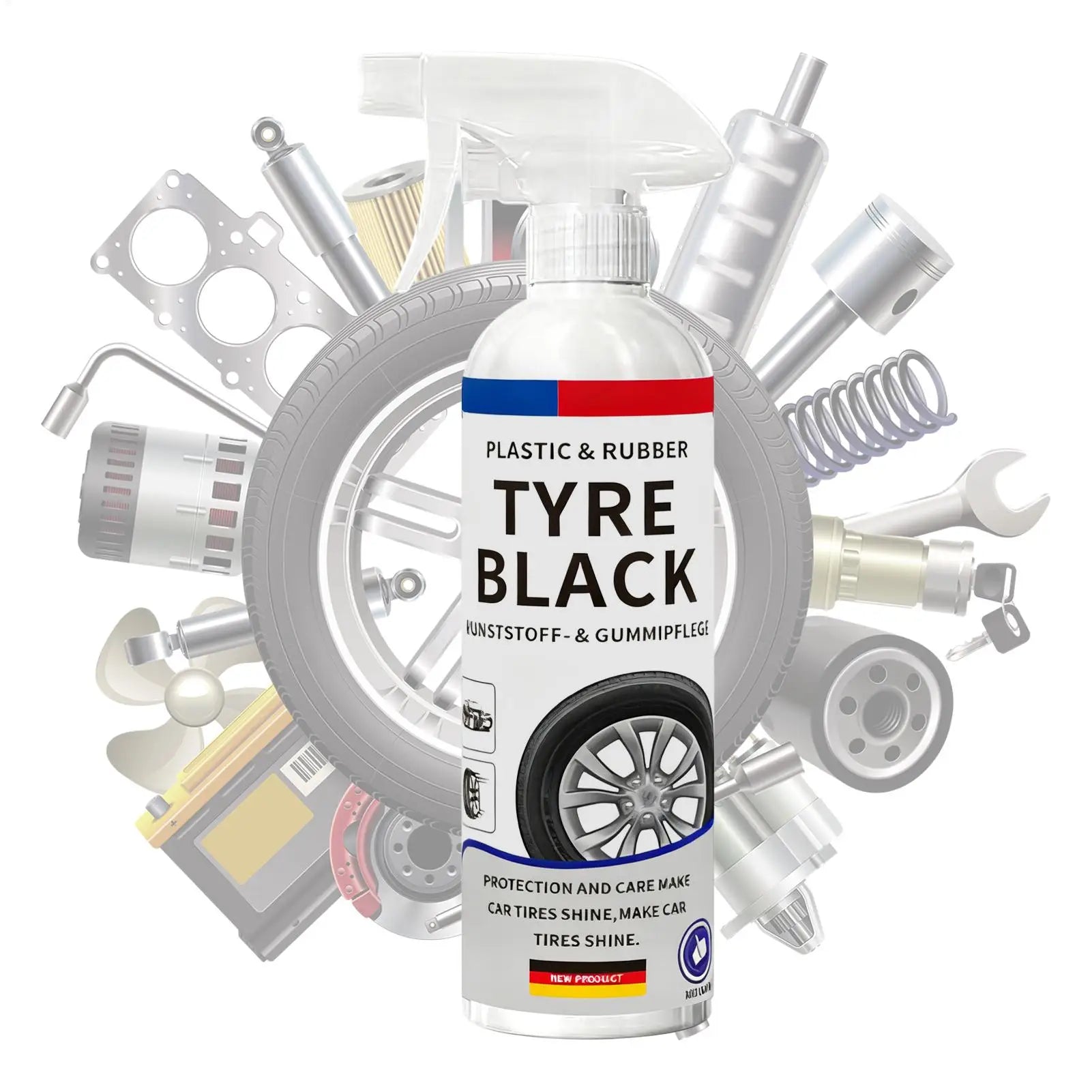 Tire Shine Spray, Long - Lasting Gloss & Dust - Proof Protectant for Car Truck SUV RV Wheels, Seasonal Maintenance & Vehicle Care - Itzyeshop