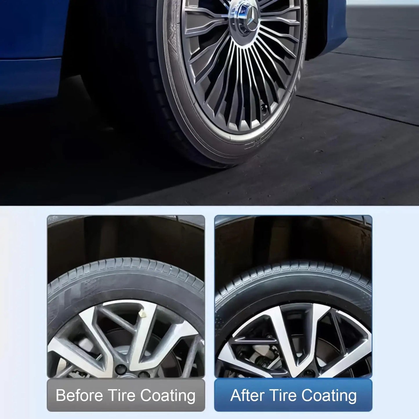 Tire Shine Spray, Long - Lasting Gloss & Dust - Proof Protectant for Car Truck SUV RV Wheels, Seasonal Maintenance & Vehicle Care - Itzyeshop