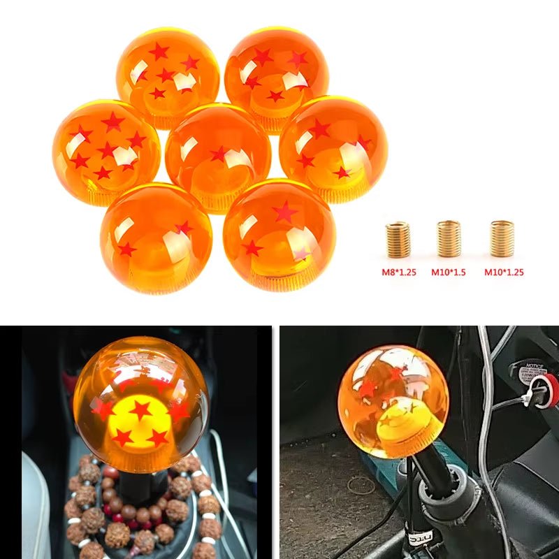 Universal Auto Shift Knob RARE Star BALL Z Orange BALL 54Mm Diameter Gear SHIFT KNOB 1 - 7 STARS - Itzyeshop