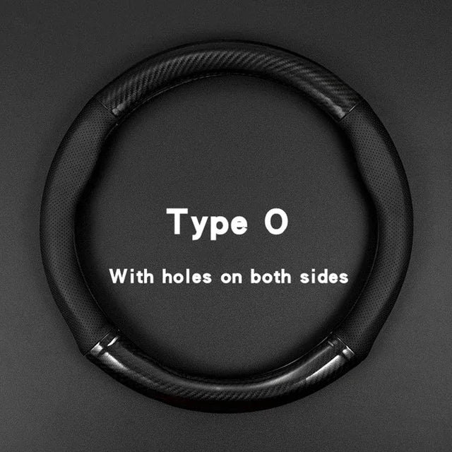 Universal Car Steering Wheel Cover Carbon Fiber Leather Three - dimensional Anti Slip, Timple And Fashionable Car Accessories - Itzyeshop
